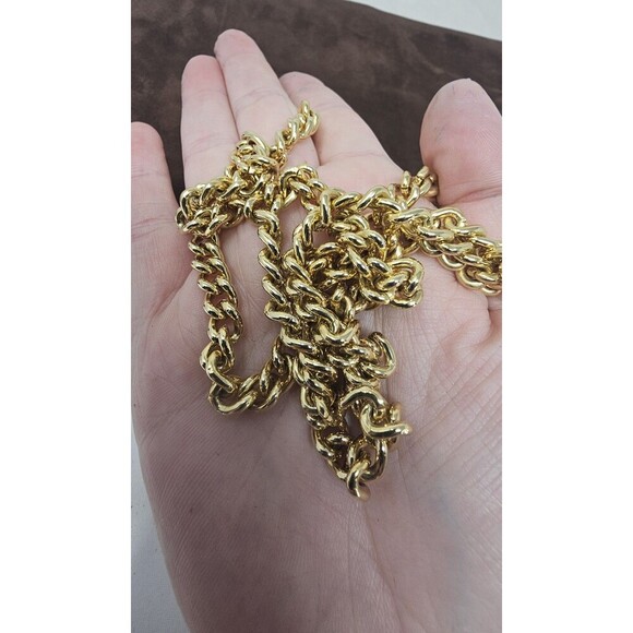 Vtg Rayne London Brown Suede Gold Chain Classic Envelope Shoulder Bag Crossbody - Picture 5 of 16